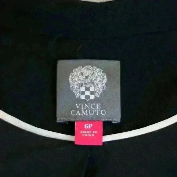 Vince Camuto Black Open Front Blazer Size 6 Petite - Picture 4 of 6